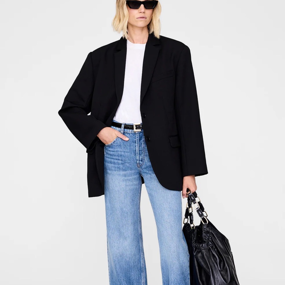 Anine Bing Oversized Black Blazer